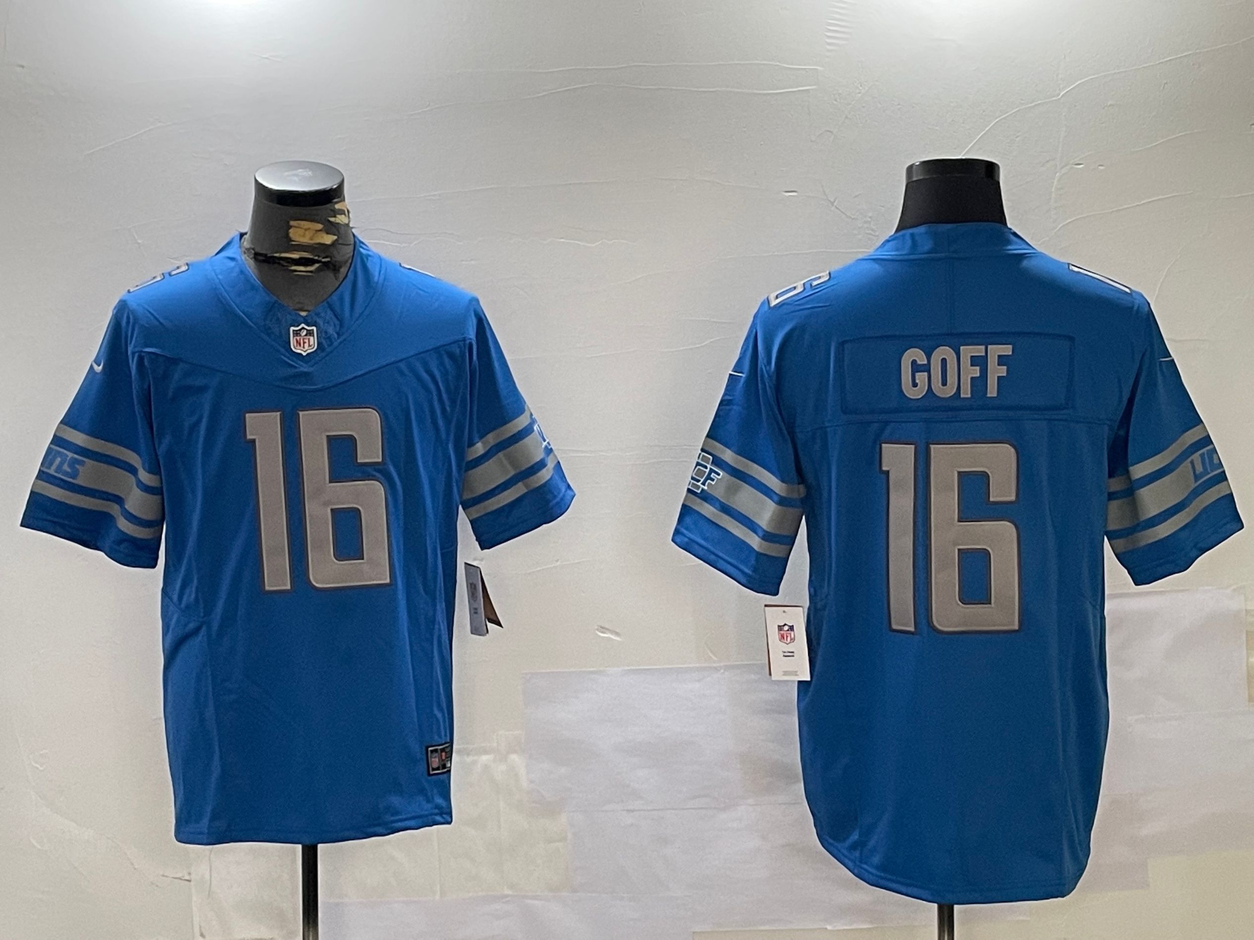Men Detroit Lions #16 Goff Blue three generations 2024 Nike Limited NFL Jersey style 1->detroit lions->NFL Jersey